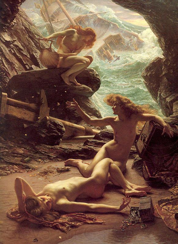 Poynter, Sir Edward John Cave of the Storm Nymphs Norge oil painting art